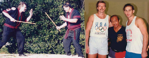 Hock Hochheim with dan inosanto and ernesto presas