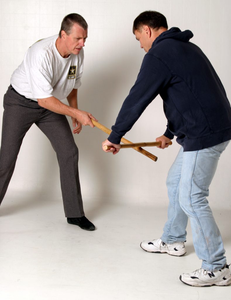 RESPECTING THE HEAD SHOT IN STICK SPARRING - Force Necessary: Hock's Hand,  Stick, Knife and Gun Combatives